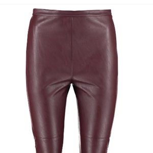 PINKO HIGH WAISTED LEATHER PANTS 42 ITALY (SIZE 4-6 US)